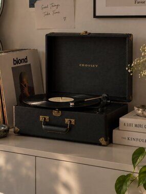 Crosley Anthology CR6253A Black Bluetooth 3 Speed Record Player Turntable